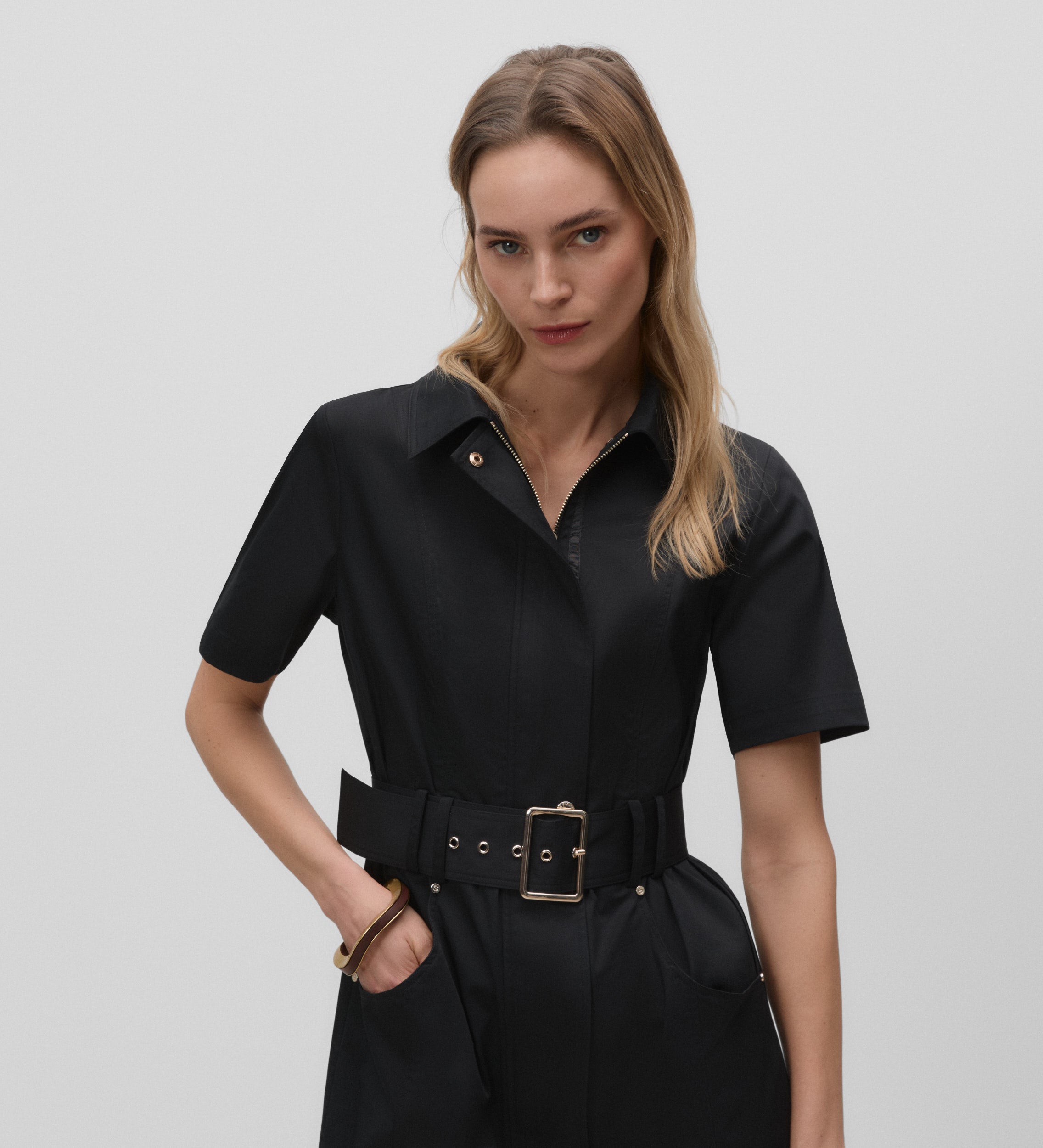 Fitted shirt dress