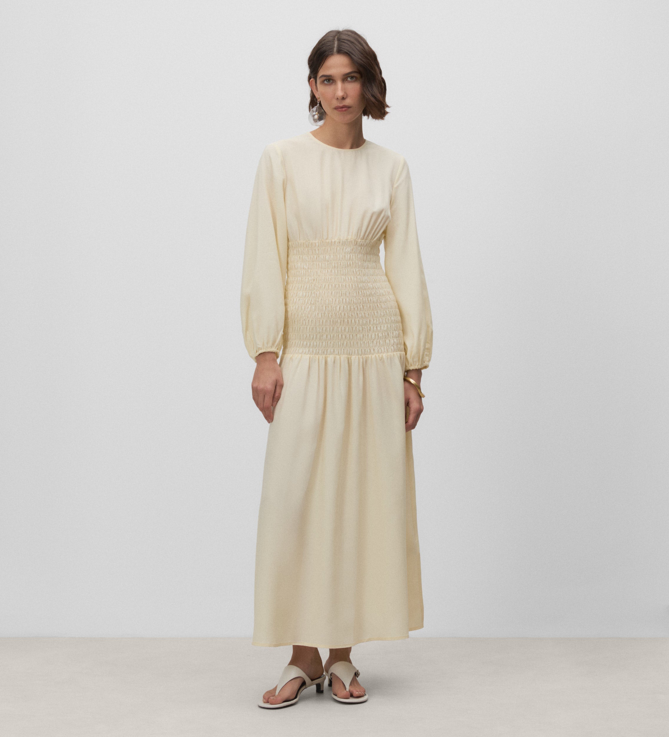 Long smock knit dress