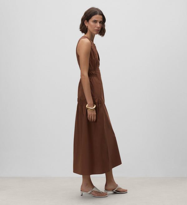 Vestido pisos frunces