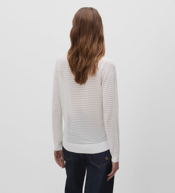 Openwork polo-style jersey