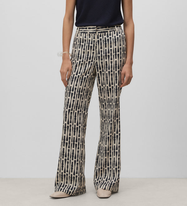 Printed long trousers