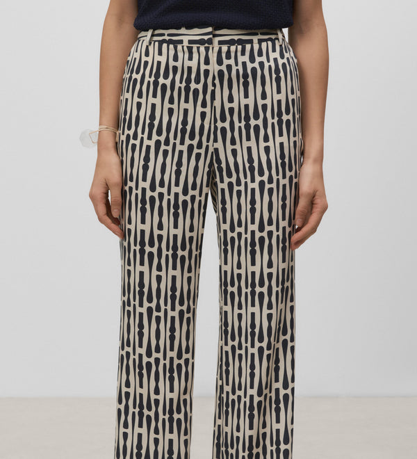 Printed long trousers