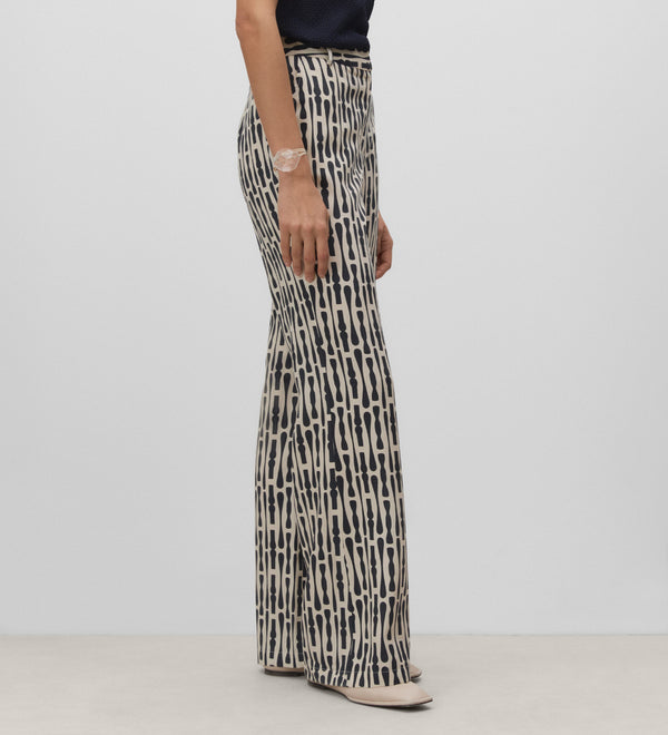 Printed long trousers