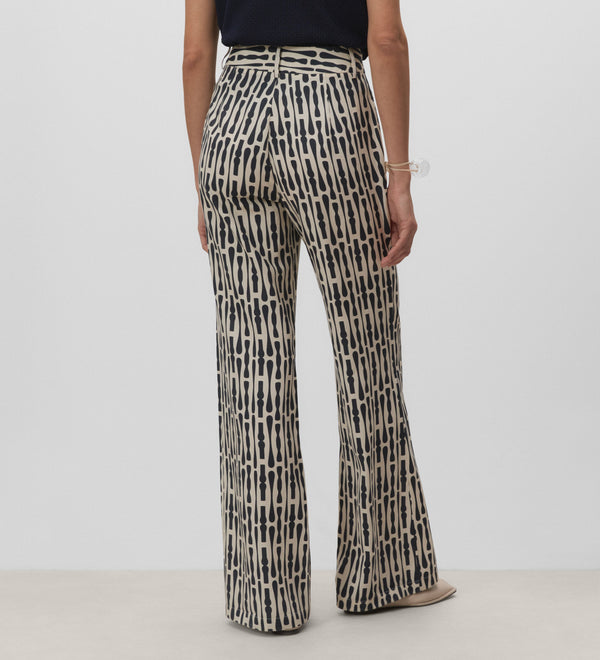 Printed long trousers