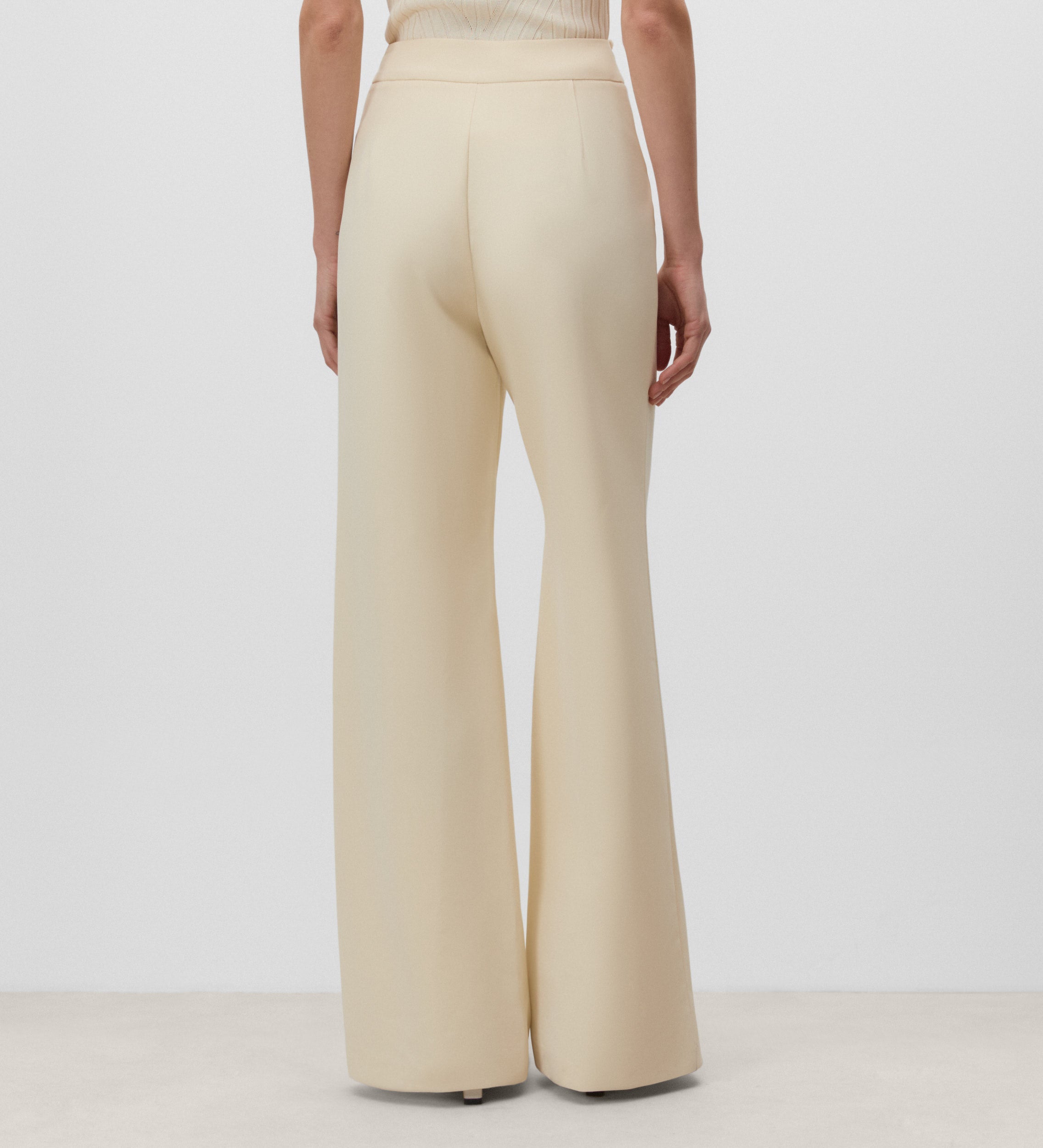 Long flared trousers