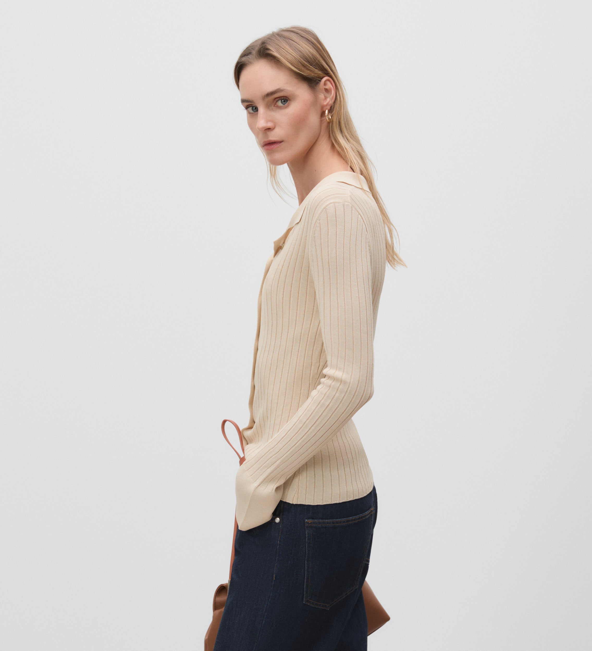 Ribbed cardigan