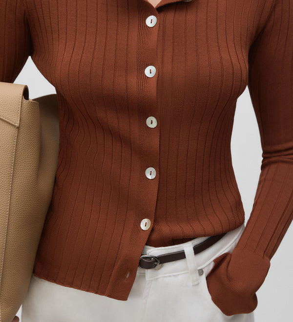 Ribbed cardigan