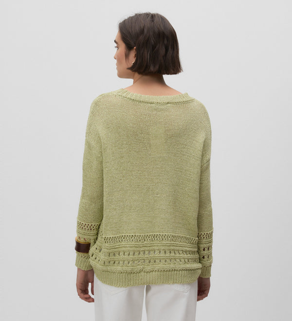 Wide openwork jersey