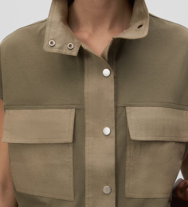 High neck t-shirt