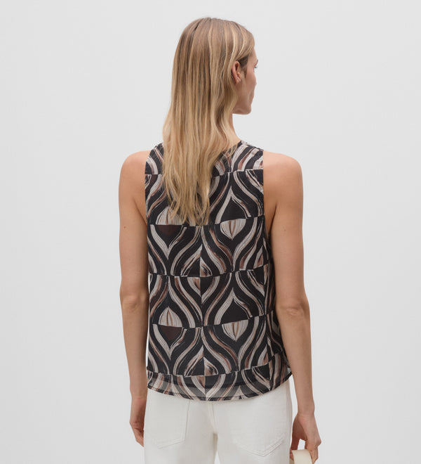 Asymmetrical printed top
