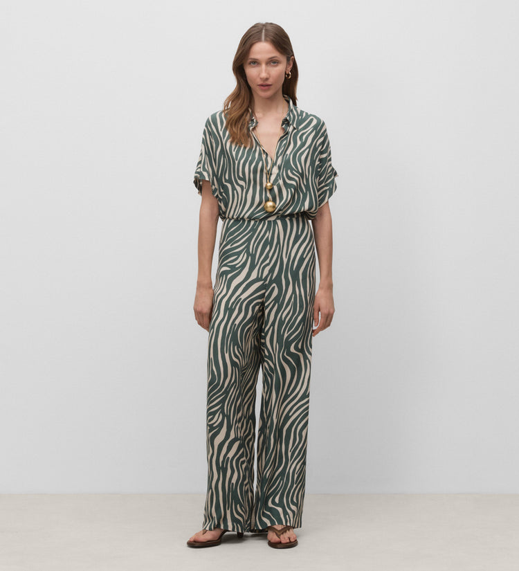 Flowy printed trousers