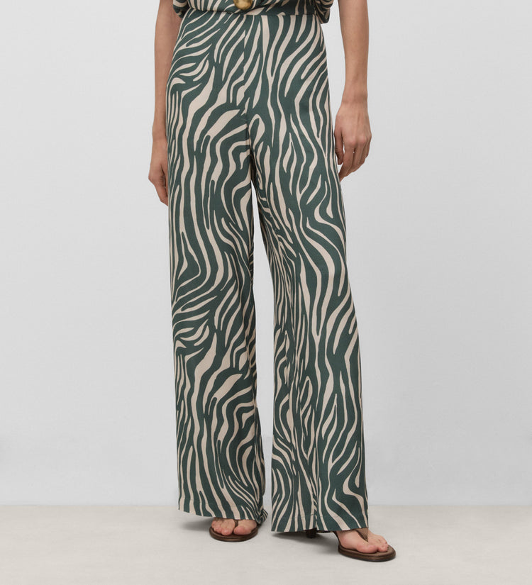 Flowy printed trousers