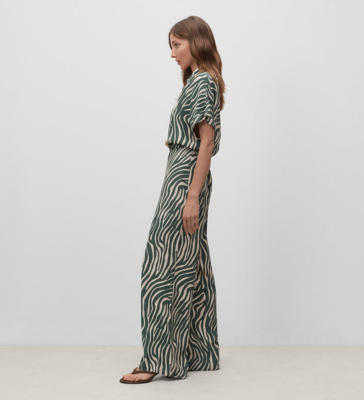 Flowy printed trousers