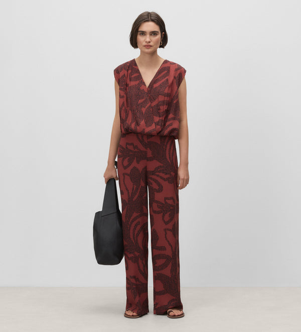 Flowy printed trousers