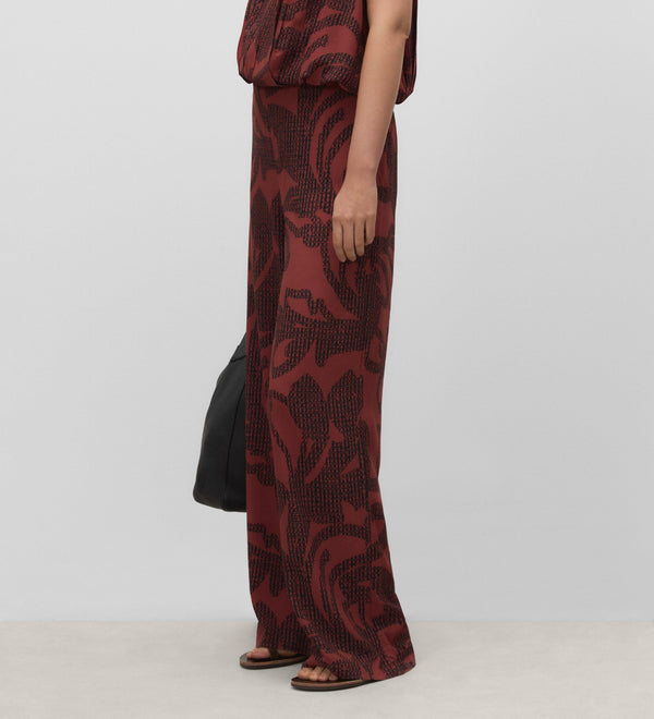 Flowy printed trousers