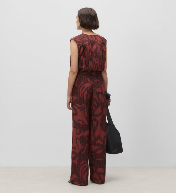 Flowy printed trousers