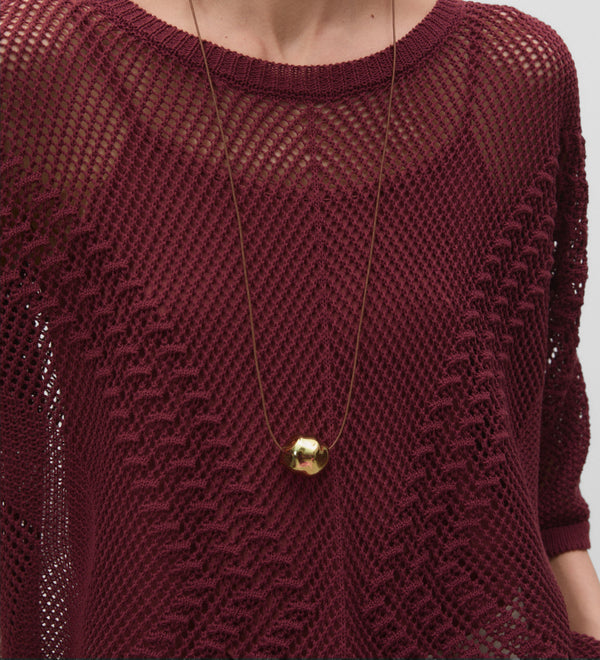 Wide openwork jersey