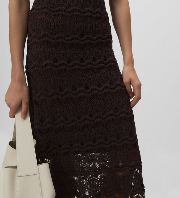 Openwork tricot dress