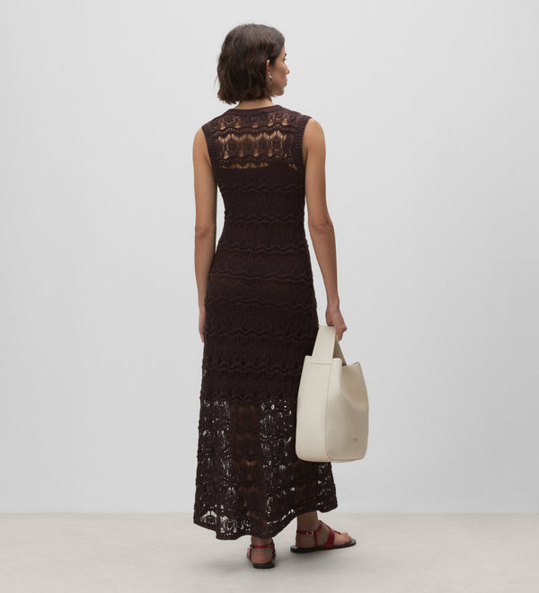 Openwork tricot dress