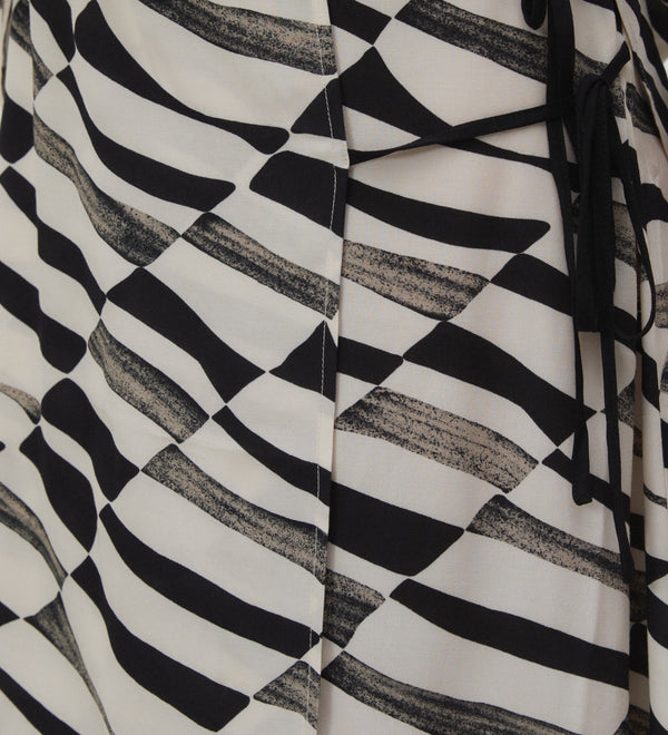 Printed skirt with bows