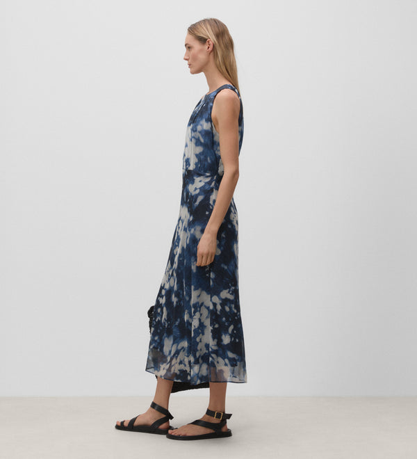 Printed halter dress