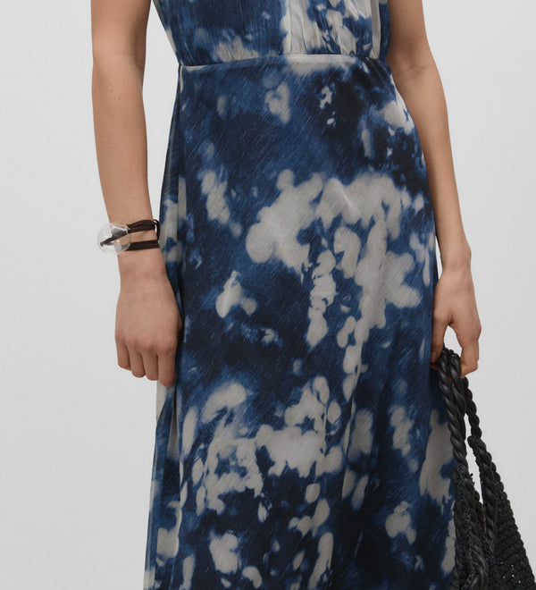 Printed halter dress