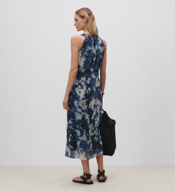 Printed halter dress