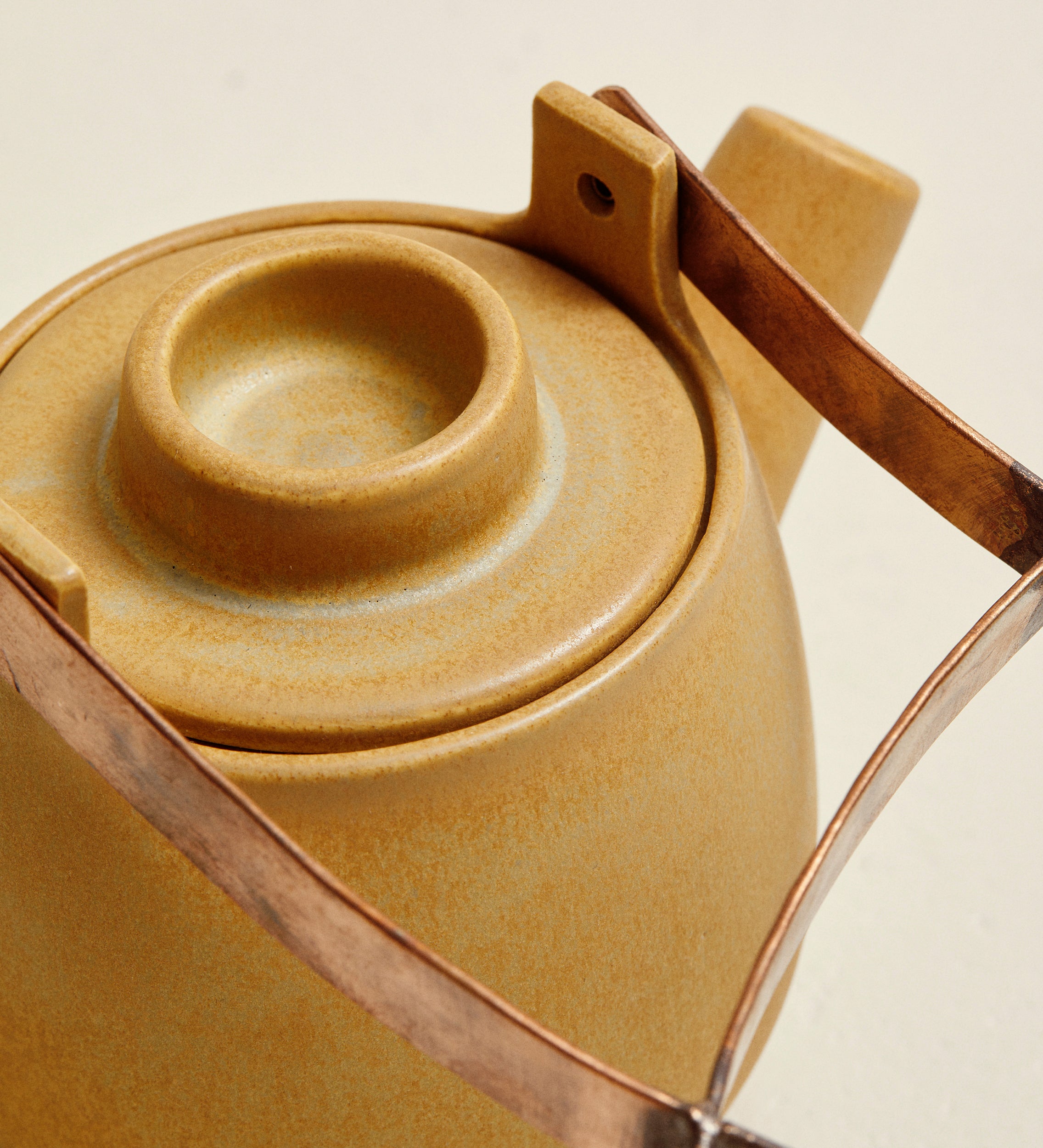 copper handle teapot