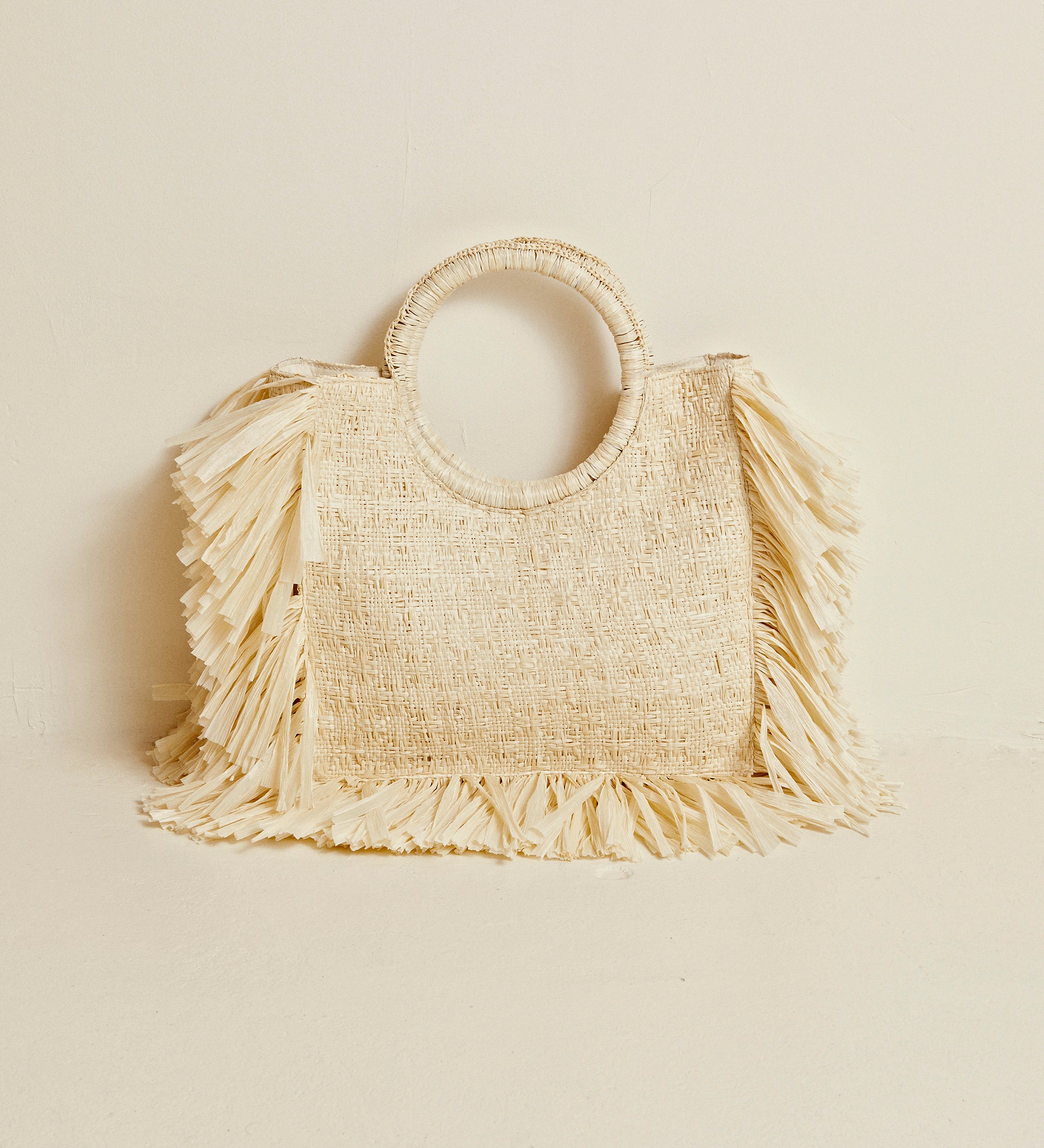 Bolso Rafia Flecos