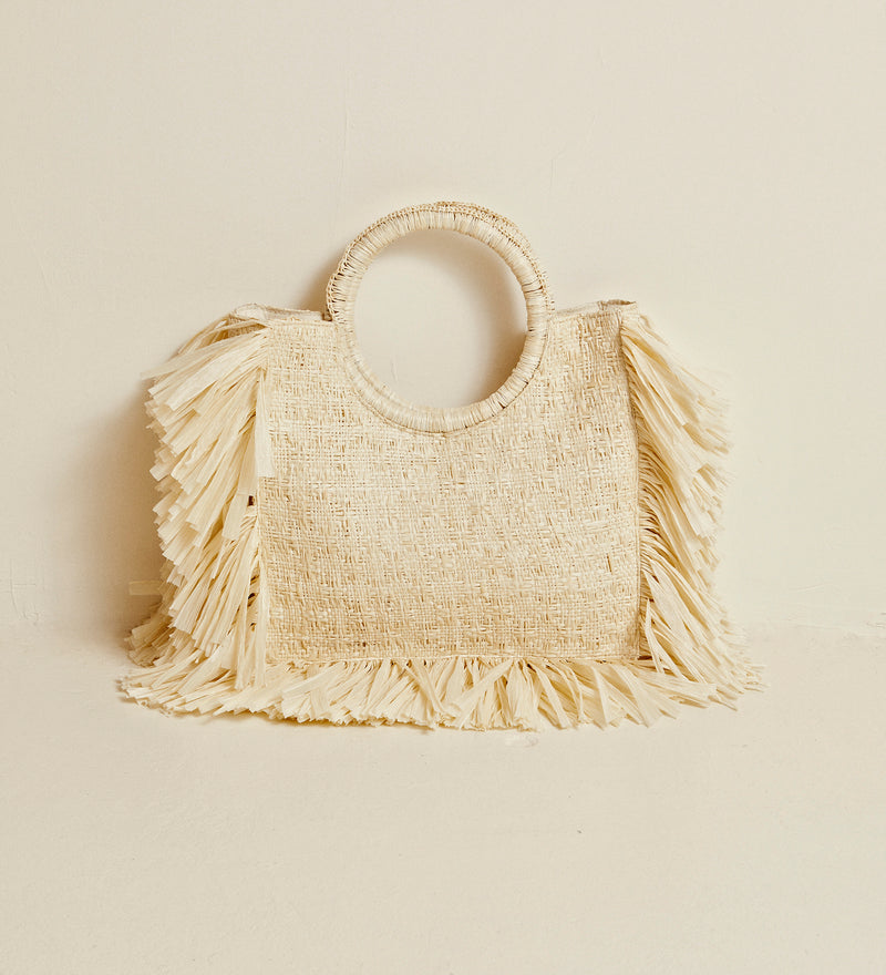 Bolso Rafia Flecos