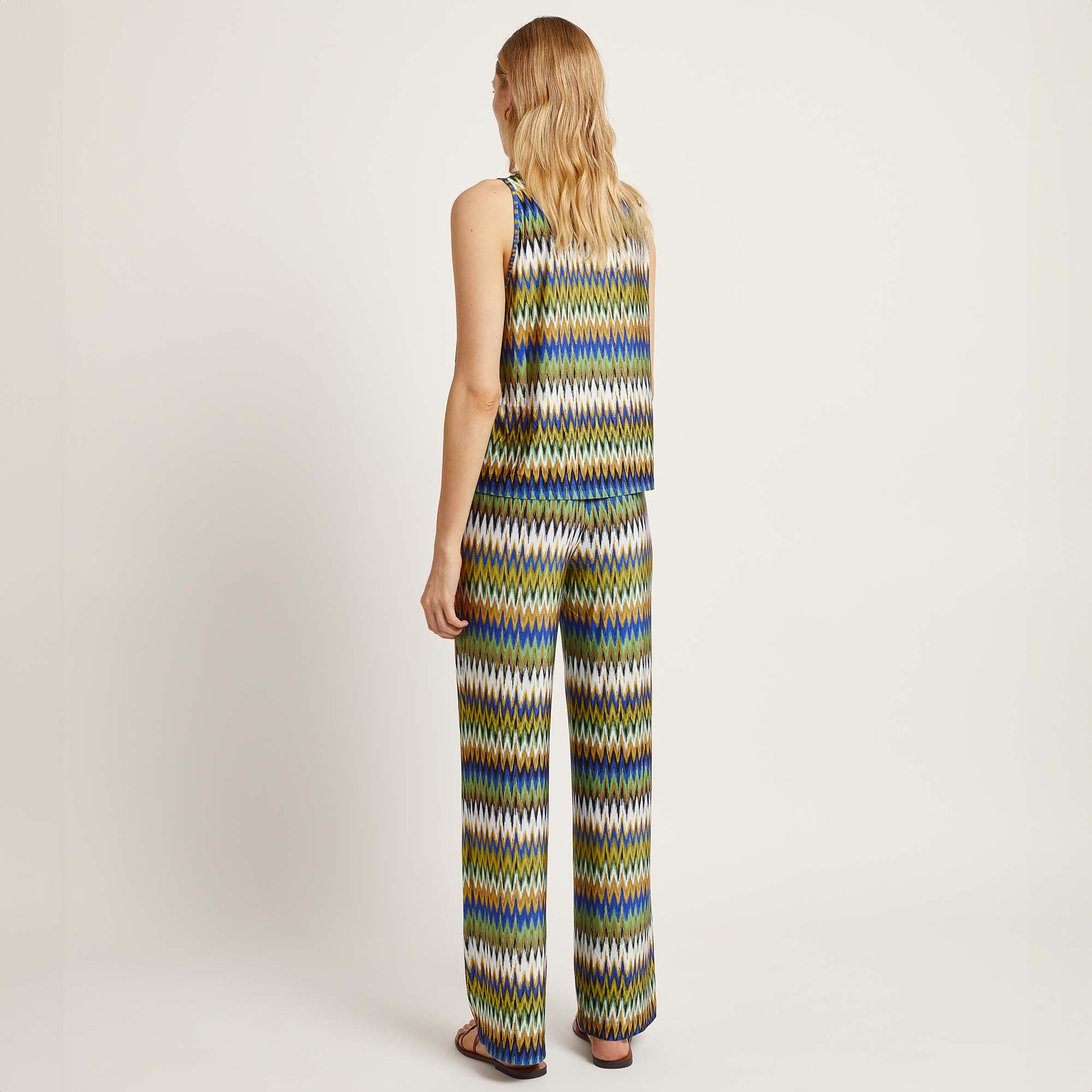 Printed stretch pants