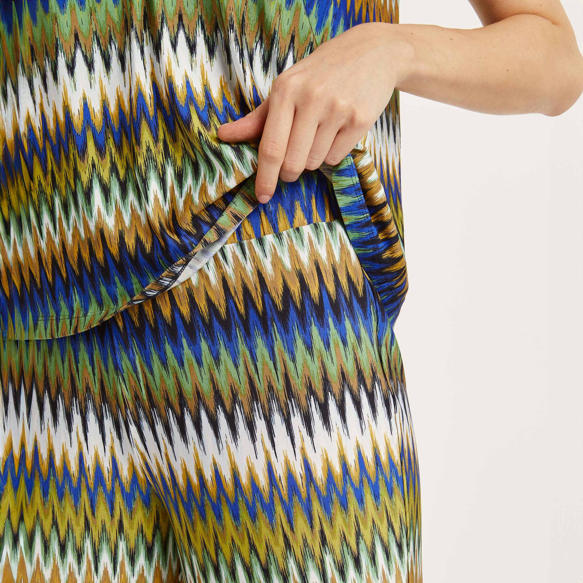 Printed stretch pants