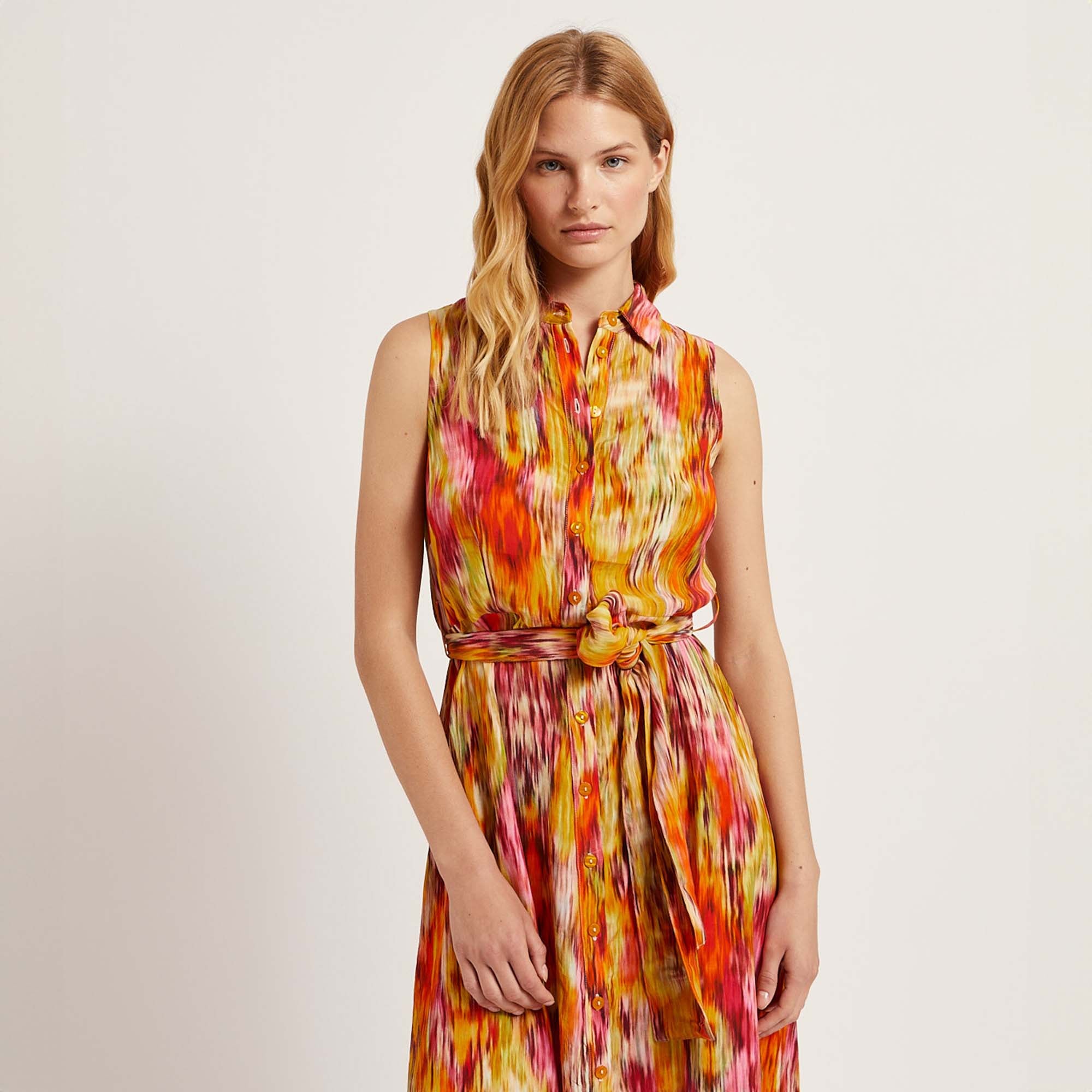 Vestido camisero estampado