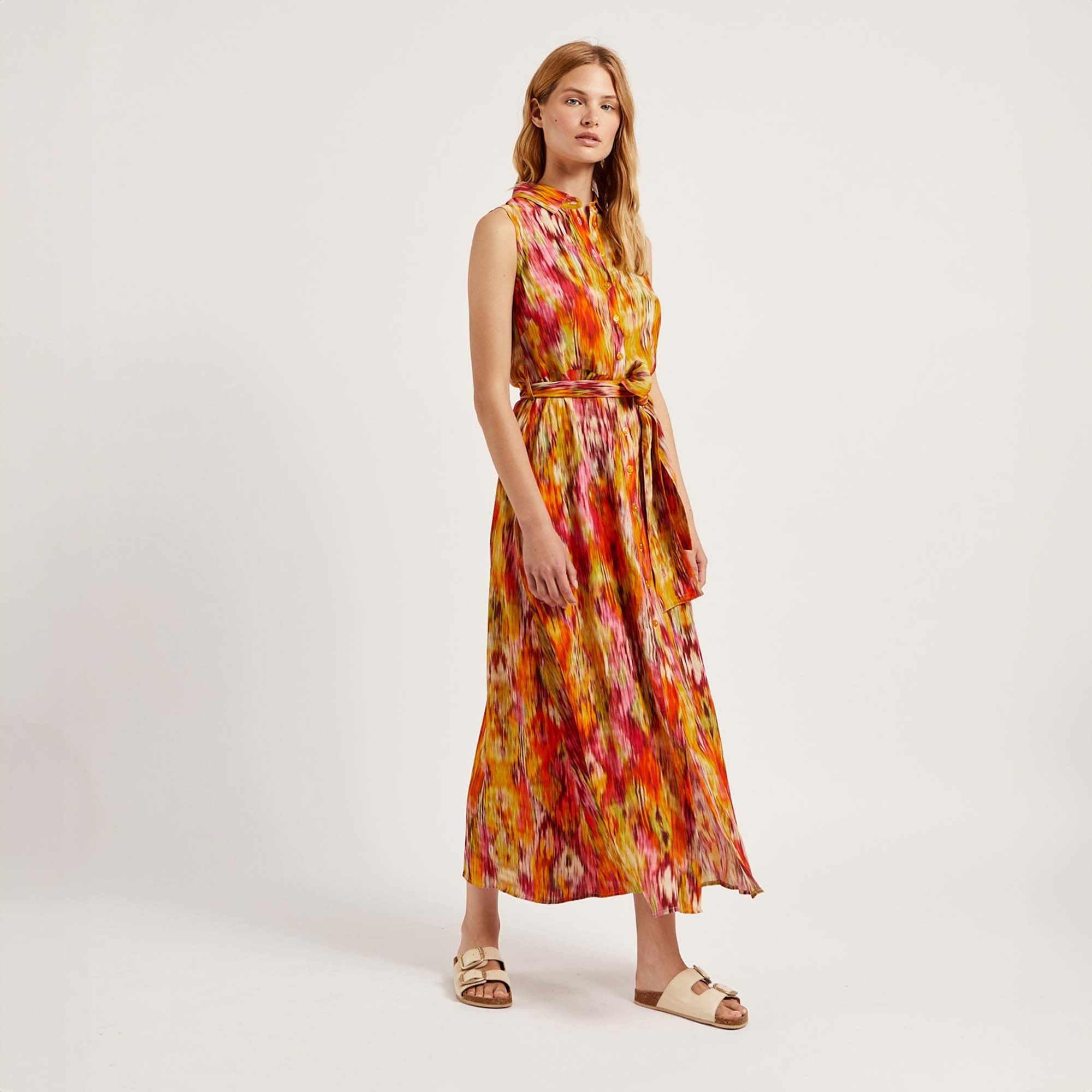 Vestido camisero estampado
