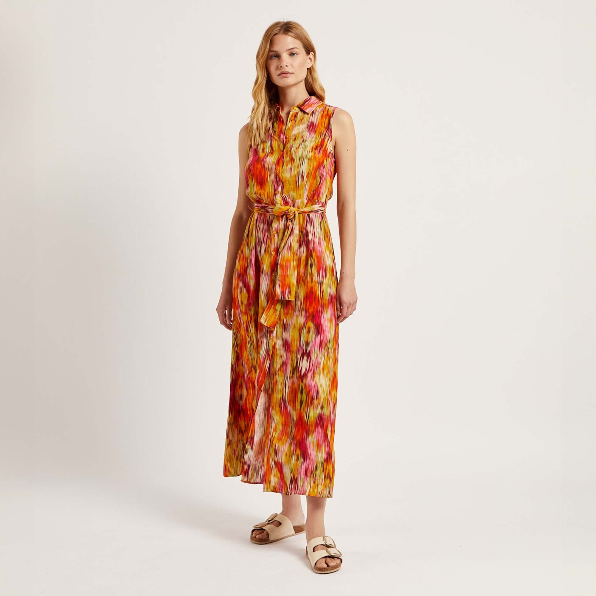 Vestido camisero estampado