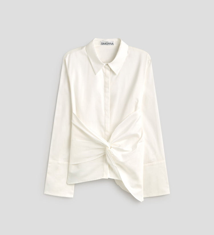 Chemise en coton à nœuds