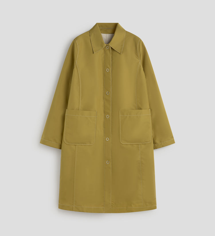 Parka larga reversible