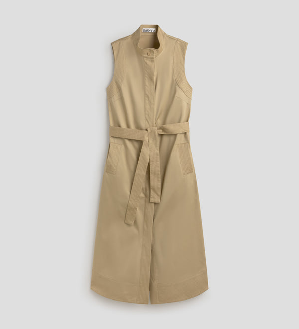 Vestido sisado camisero