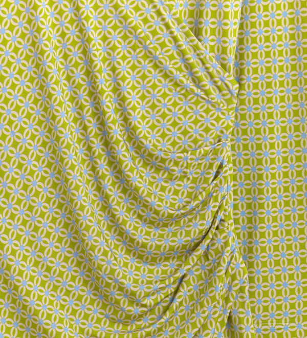 Vestido cruzado punto estampado