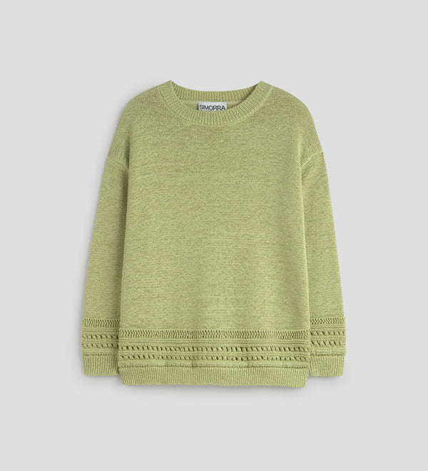 Wide openwork jersey