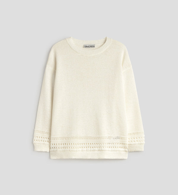 Wide openwork jersey