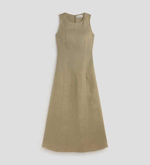 Godets shirred dress