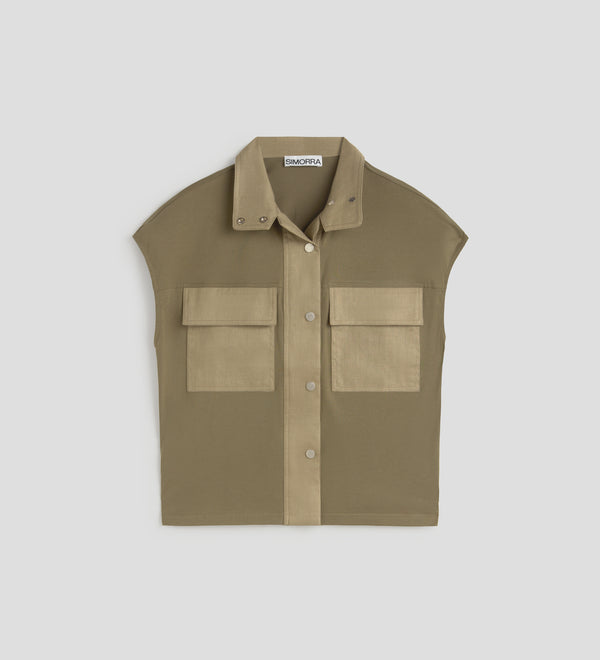 High neck t-shirt