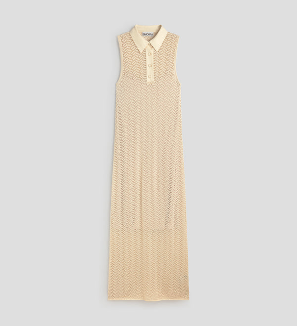 Openwork knit dress