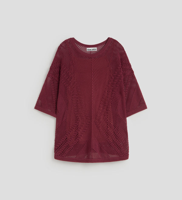 Wide openwork jersey
