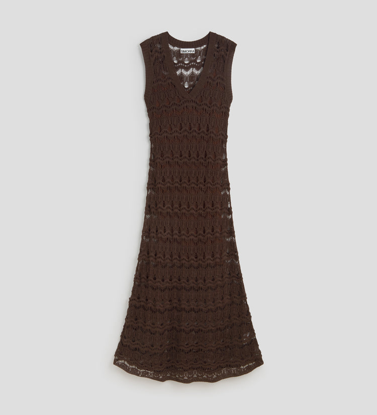 Vestido tricot calados