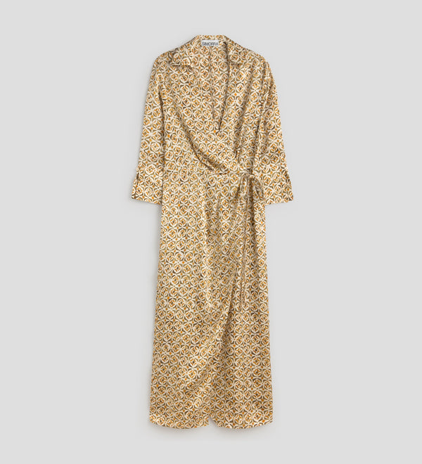 Printed wrap dress