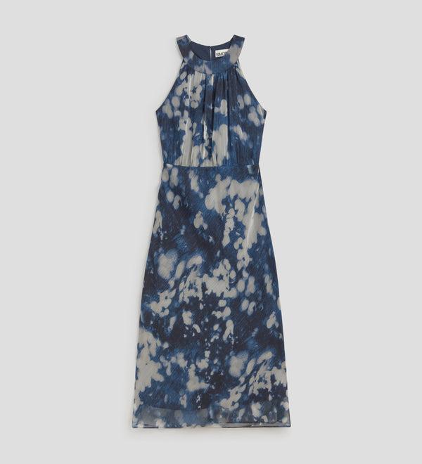 Printed halter dress