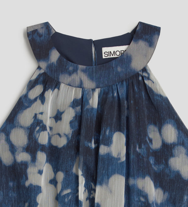 Printed halter dress