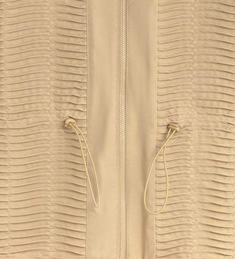 Short bi-material cardigan